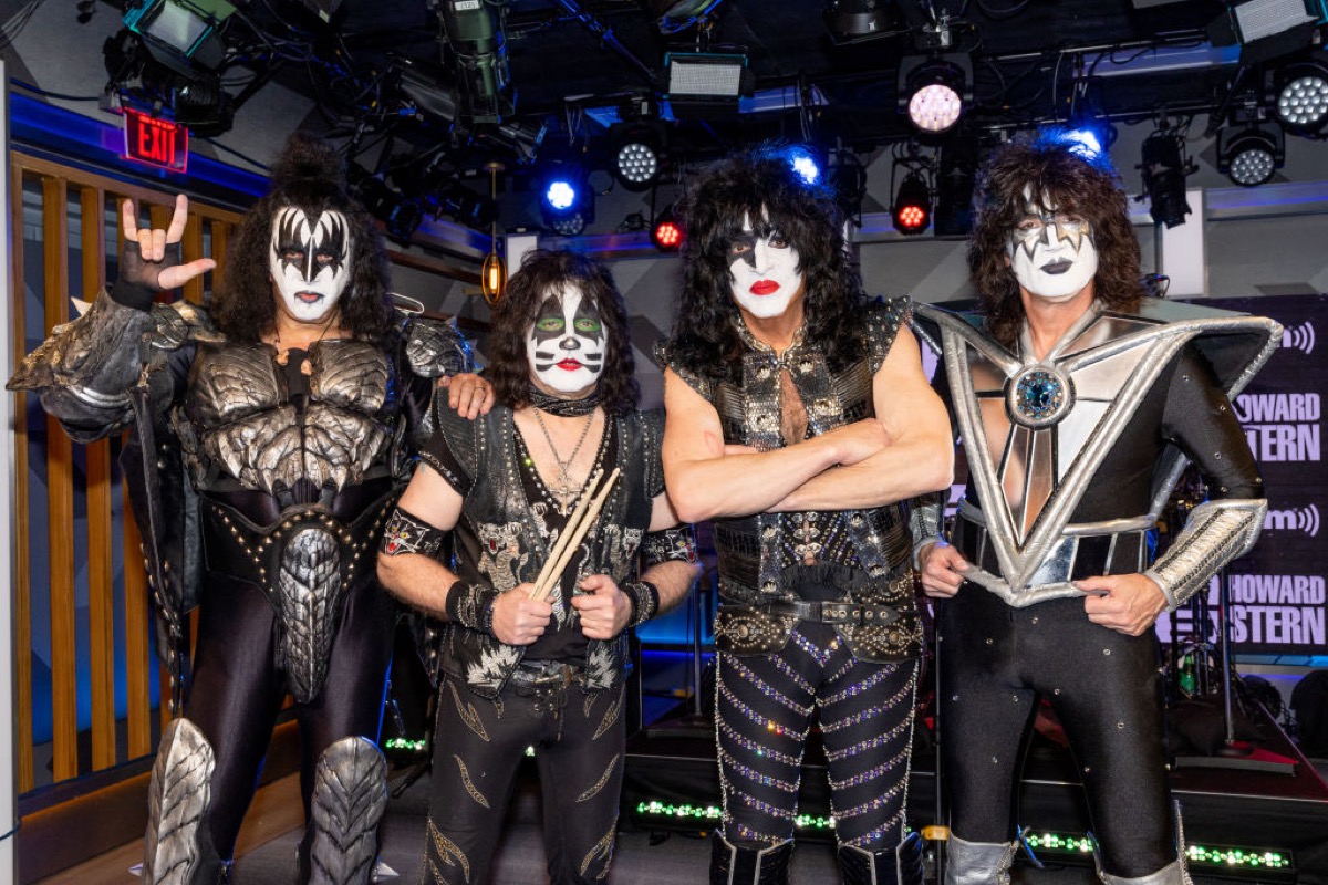 Gene Simmons, Eric Singer, Paul Stanley and Tommy Thayer of KISS visit SiriusXM's 'The Howard Stern Show'