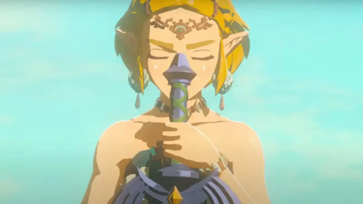 Zelda and the Master Sword in the third trailer for The Legend of Zelda: Tears of the Kingdom