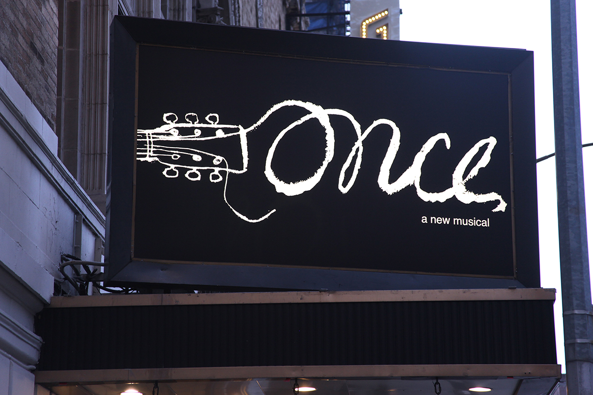 The Once the Musical marquee