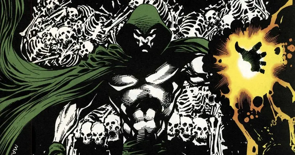 The awesome and terrible Spectre sitting on a bone throne!