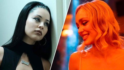 Alexa Demie as Maddy Perez in 'Euphoria' opposite Lily-Rose Depp as Jocelyn in 'The Idol'