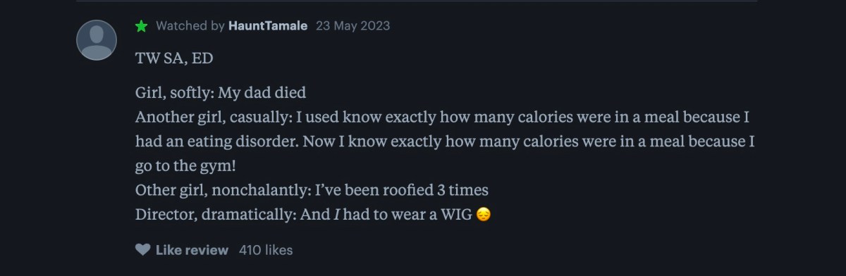 Letterboxd user reviews of 'Bama Rush'