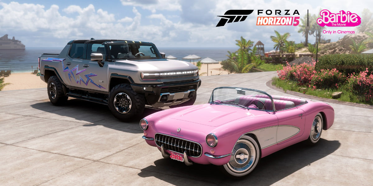 Barbie and Ken's cars in Forza Horizon 5 game 