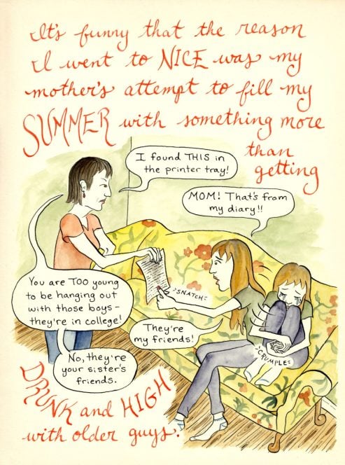 Preview Page from "Dear Mini: A Graphic Memoir, Book One" by Natalie Norris.