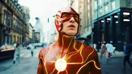 Ezra Miller as Barry Allen in The Flash