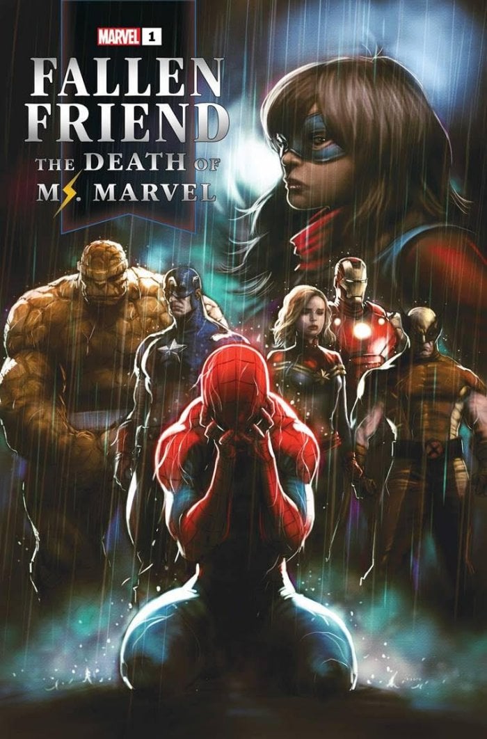 The cover of 'Fallen Friend: The Death of Ms Marvel' (Marvel)