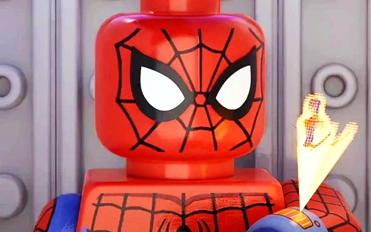 Lego Peter Parker in Spider-Man: Across the Spider-Verse