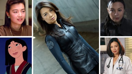 Ming-Na Wen's best movie and TV roles, featuring (clockwise from top left): 'The Joy Luck Club,' 'Agents of S.H.I.E.L.D.,' 'The Mandalorian,' 'ER,' and 'Mulan.'