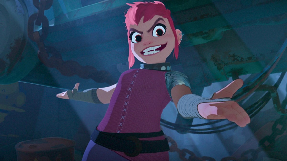 Nimona introduces herself to Ballister