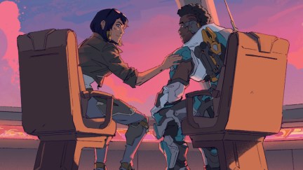Baptiste and Pharah talk as part of Pharah's coming out story, for Overwatch 2.