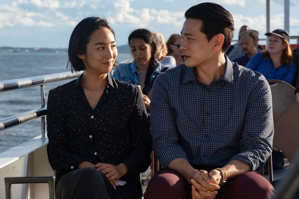 Greta Lee and Ted Yoo in Celine Song's Past Lives (via A24)