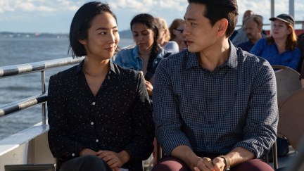 Greta Lee and Ted Yoo in Celine Song's Past Lives (via A24)