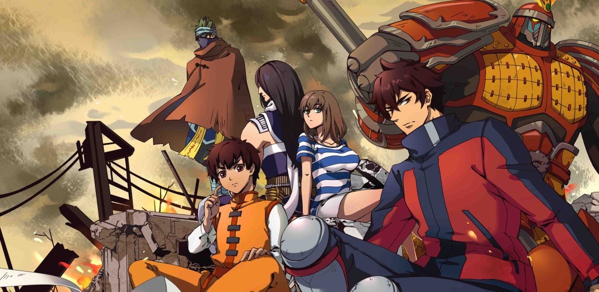 Heroic image of the main protagonists and antagonists from the animated series Rakshasa Street
