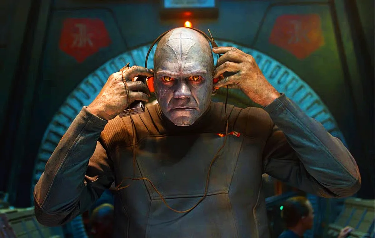 Spencer Wilding as a Mean Guard in Guardians of the Galaxy