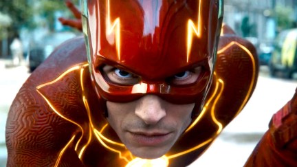 Ezra Miller as The Flash.