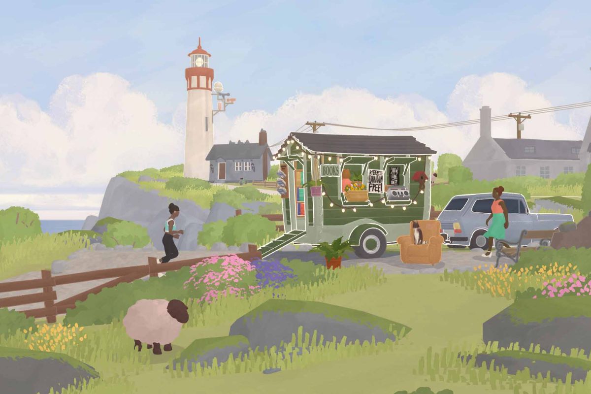 Tiny Bookshop game art.