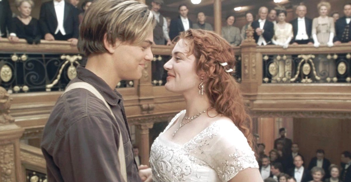Leonardo DiCaprio and Kate Winslet in Titanic (20th Century Fox)