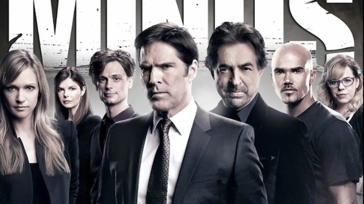 Key art for Criminal Minds showing the cast standing together.