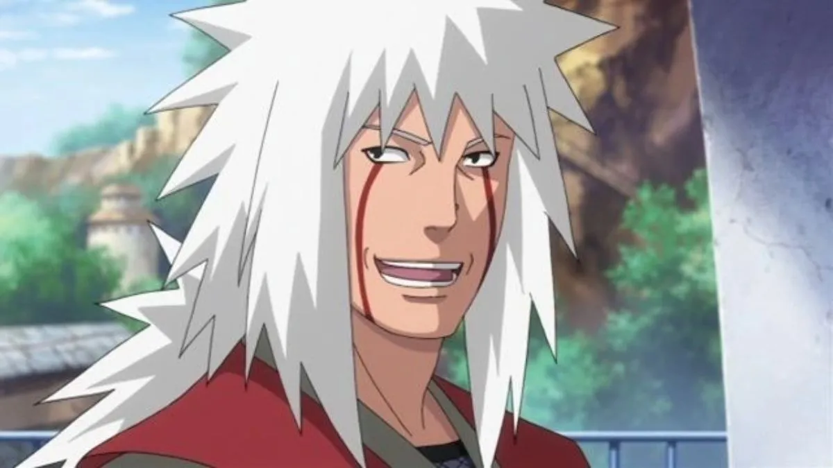 young Jiraiya smiling in 'Naruto'