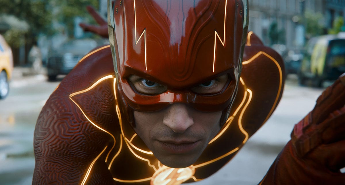Ezra Miller about to run as the Flash