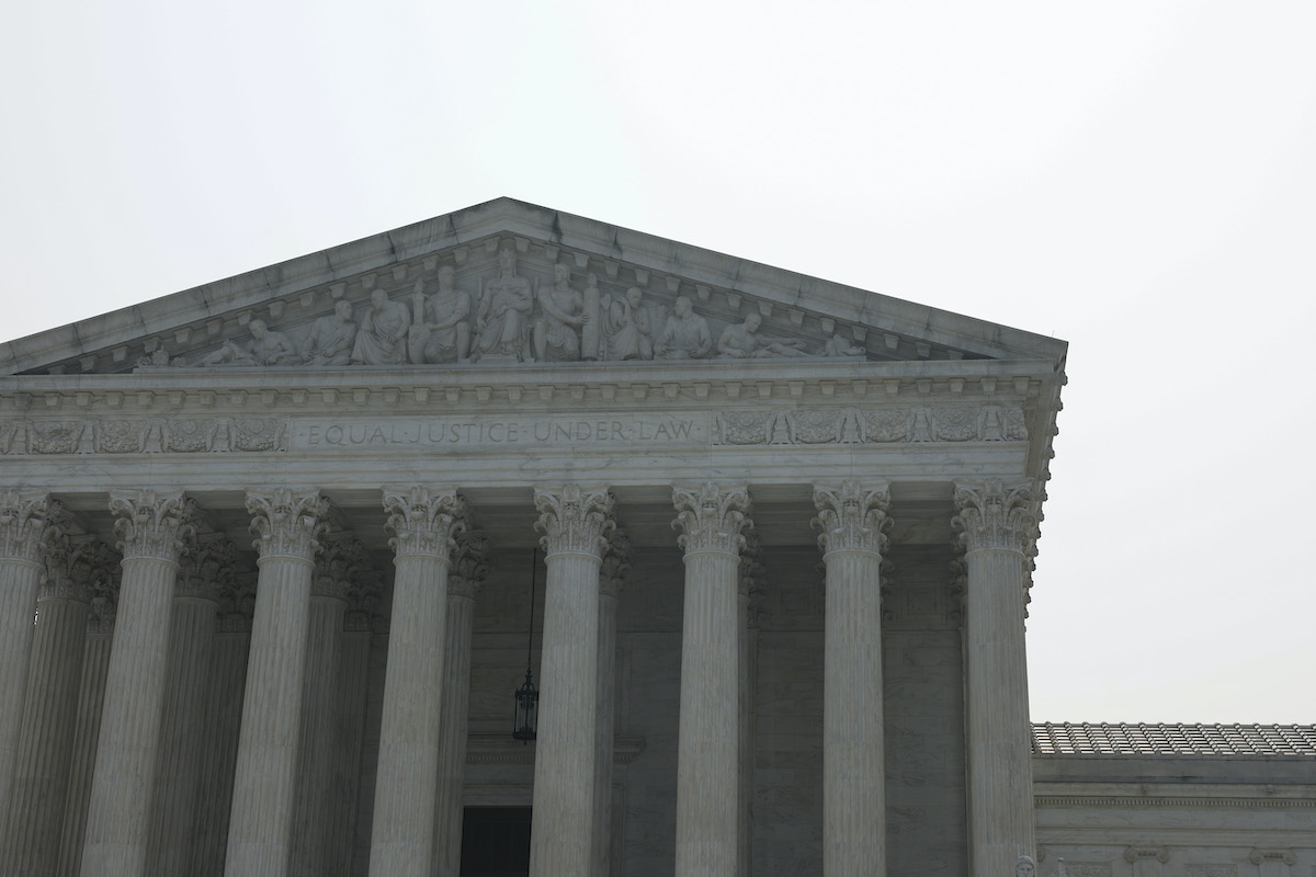 The exterior of the Supreme Court building.