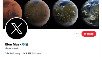 A screenshot of Elon Musk's Twitter profile.
