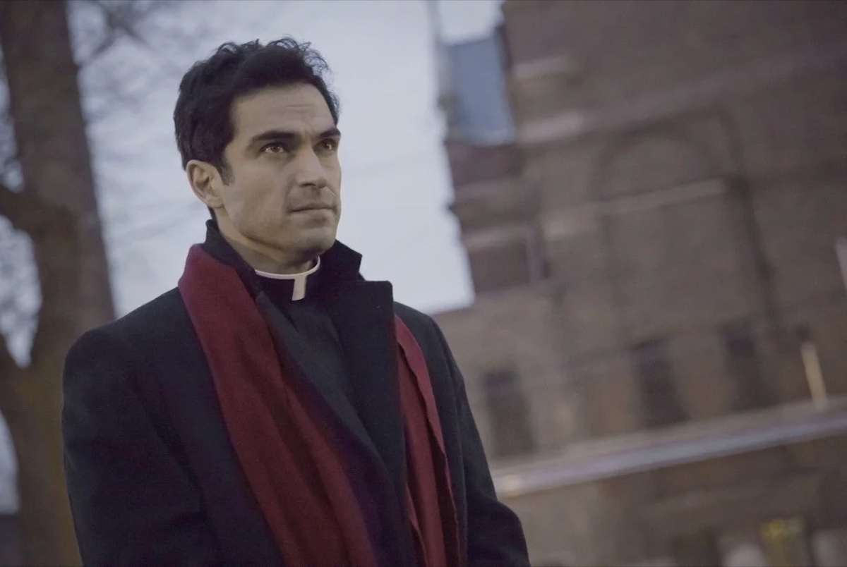 Alfonso Herrera and Father Tomas Ortega in 'The Exorcist' TV series.