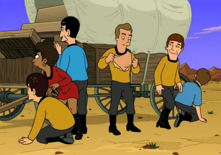 The Star Trek cast in Futurama (20th Century Television)