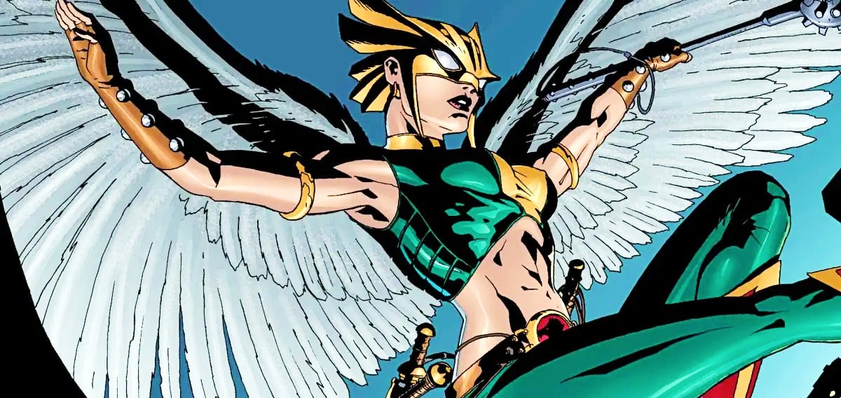 Hawkgirl flying in DC Comics