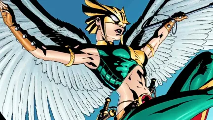 Hawkgirl flying in DC Comics