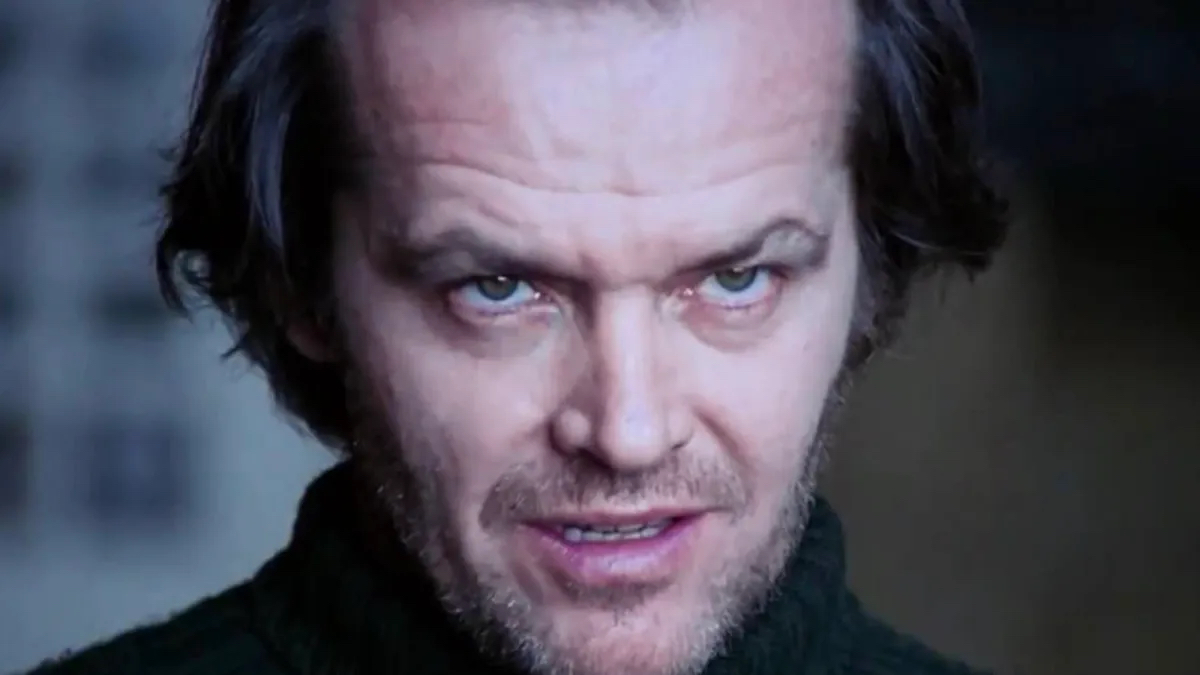 Writer Jack Torrance glares unsettlingly into space in "The Shining"