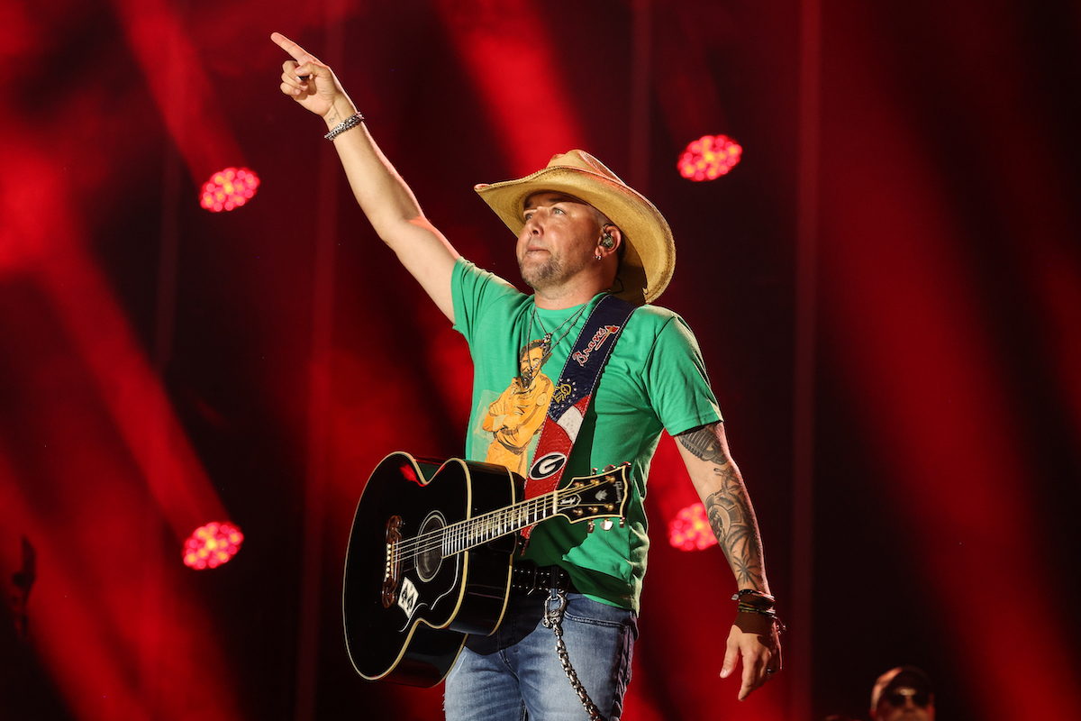 Jason Aldean performs on stage during day three of CMA Fest 2023 at Nissan Stadium on June 10, 2023 in Nashville, Tennessee. (Photo by Terry Wyatt/WireImage,)