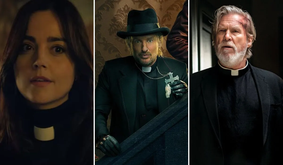  Jenna Colman's Johanna Constantine in 'The Sandman', Owen Wilson's Father Kent in 'Haunted Mansion', and Jeff Bridges' Father Daniel in 'Bad Times at the El Royale'.