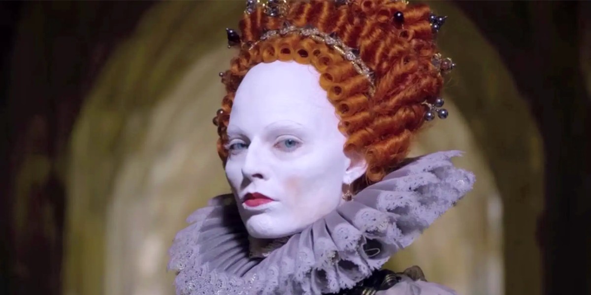 Margot Robbie as Queen Elizabeth in Mary Queen of Scots