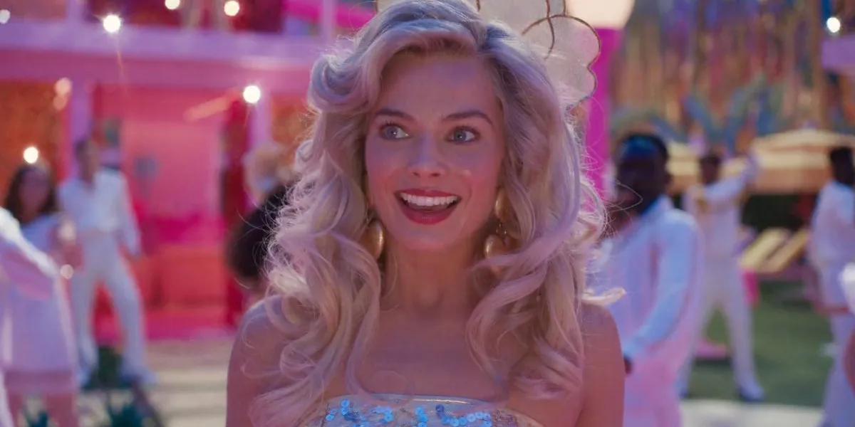 Margot Robbie as Barbie in the Barbie movie