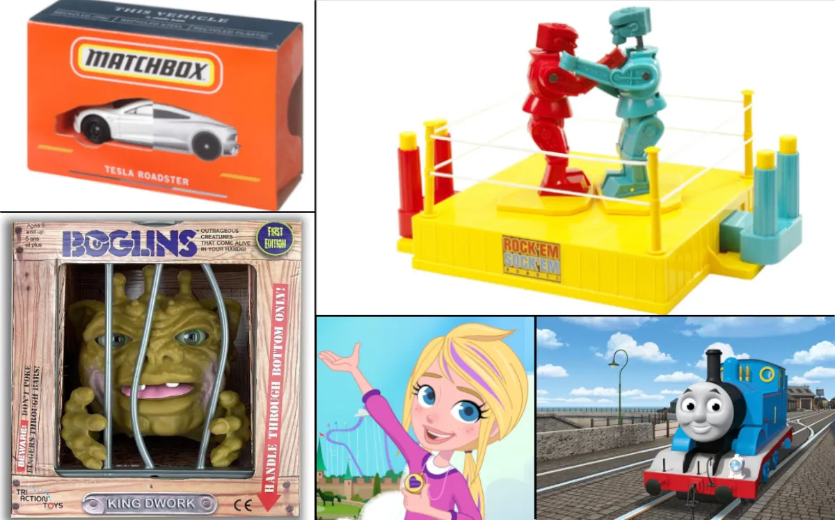 Collage of Mattel Toys that will soon be movies