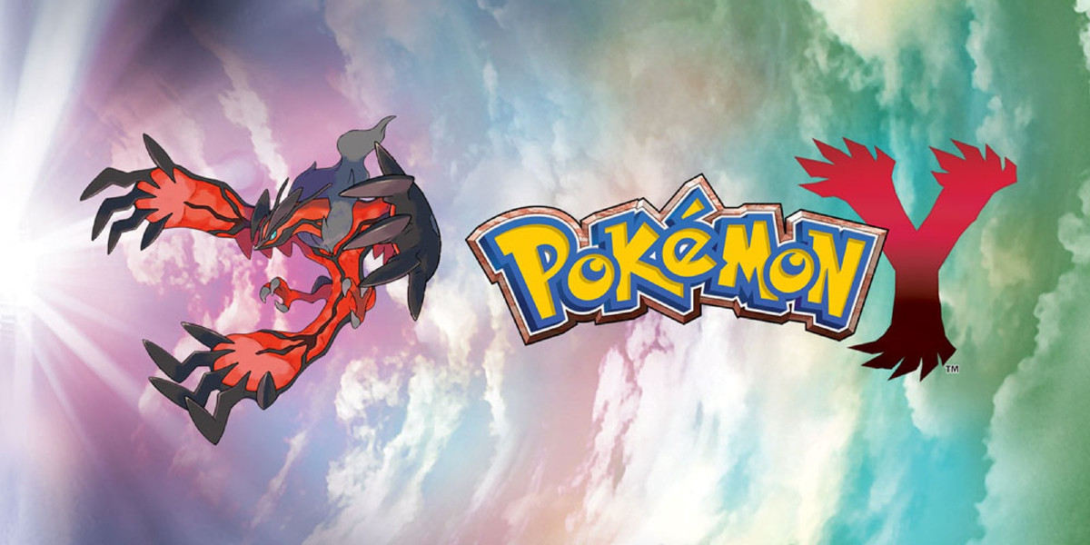 Official artwork for Pokémon Y featuring the Legendary Pokémon Yveltal