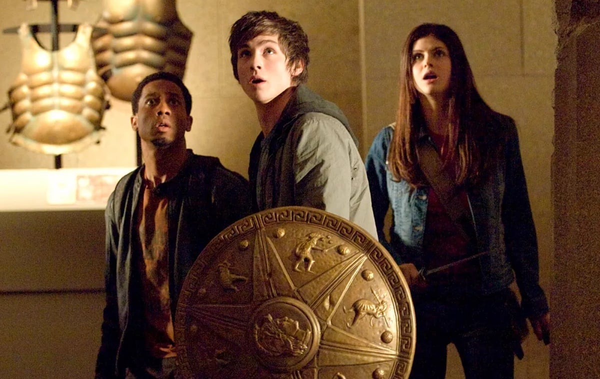 Brandon T. Jackson, Logan Lerman and Alexandra Daddario star as Grover, Percy and Annabeth respectively in Percy Jackson & the Olympians: The Lightning Thief