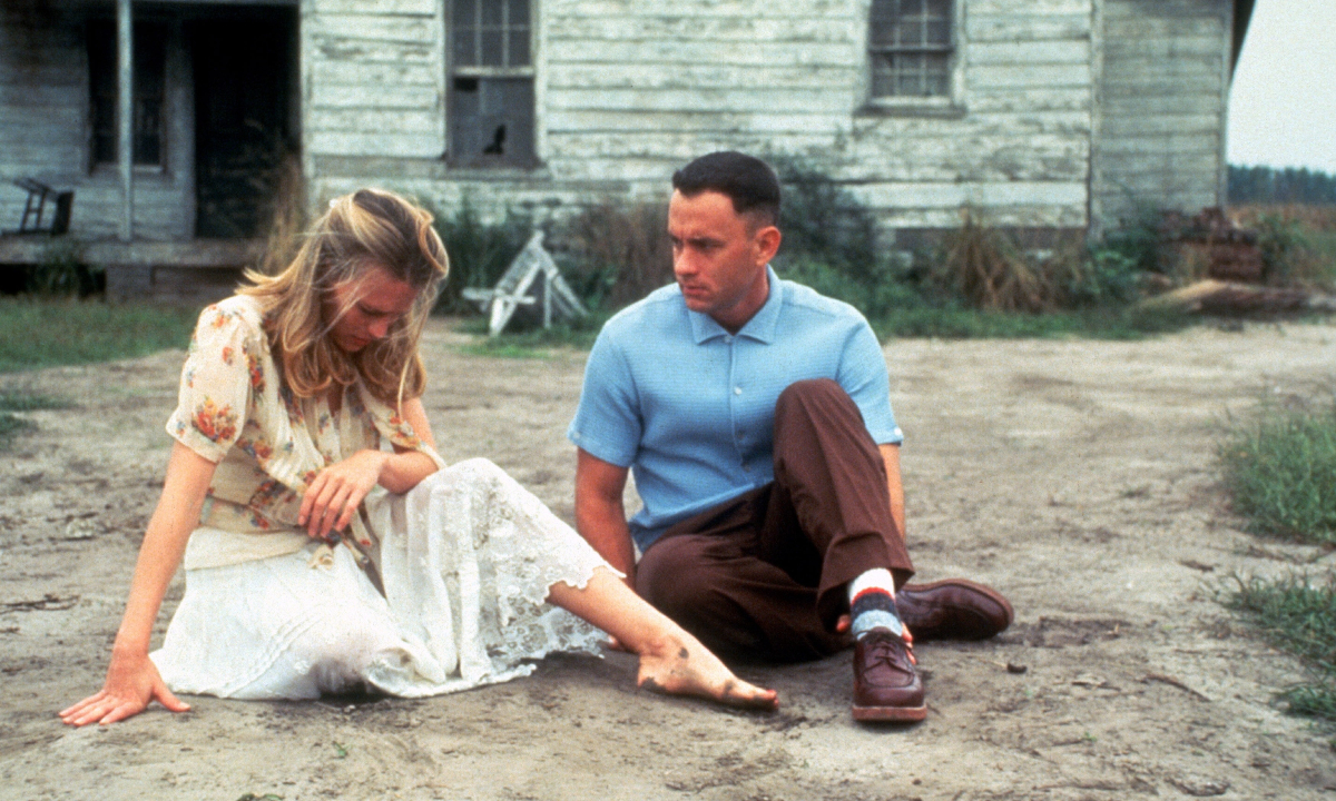 Robin Wright as Jenny and Tom Hanks as Forrest in 'Forrest Gump'