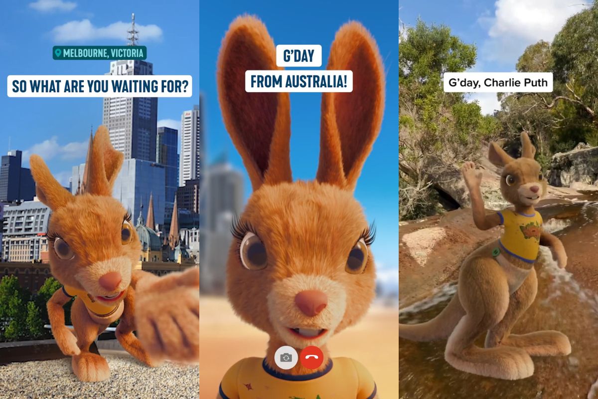 Collage of Ruby the Kangaroo.