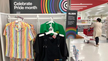 A clothing display at a Target store in May 2023