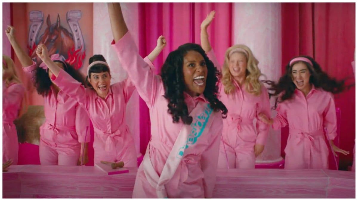 Issa Rae and her fellow Barbies in 'Barbie'.