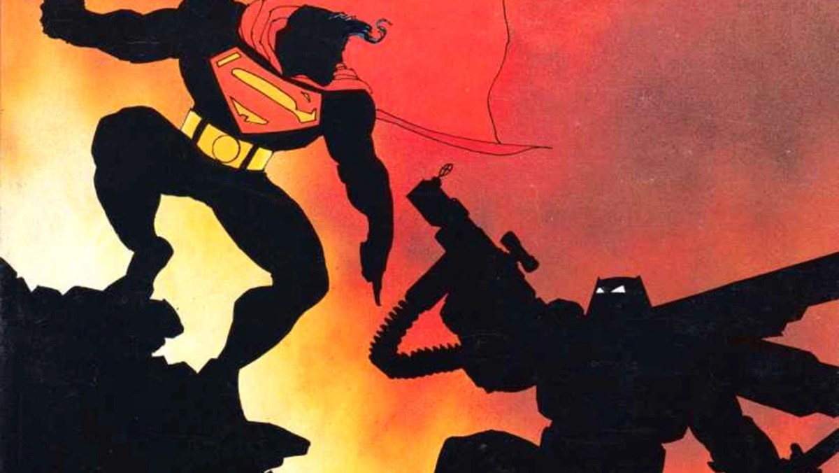 Batman fights Superman in The Dark Knight Returns