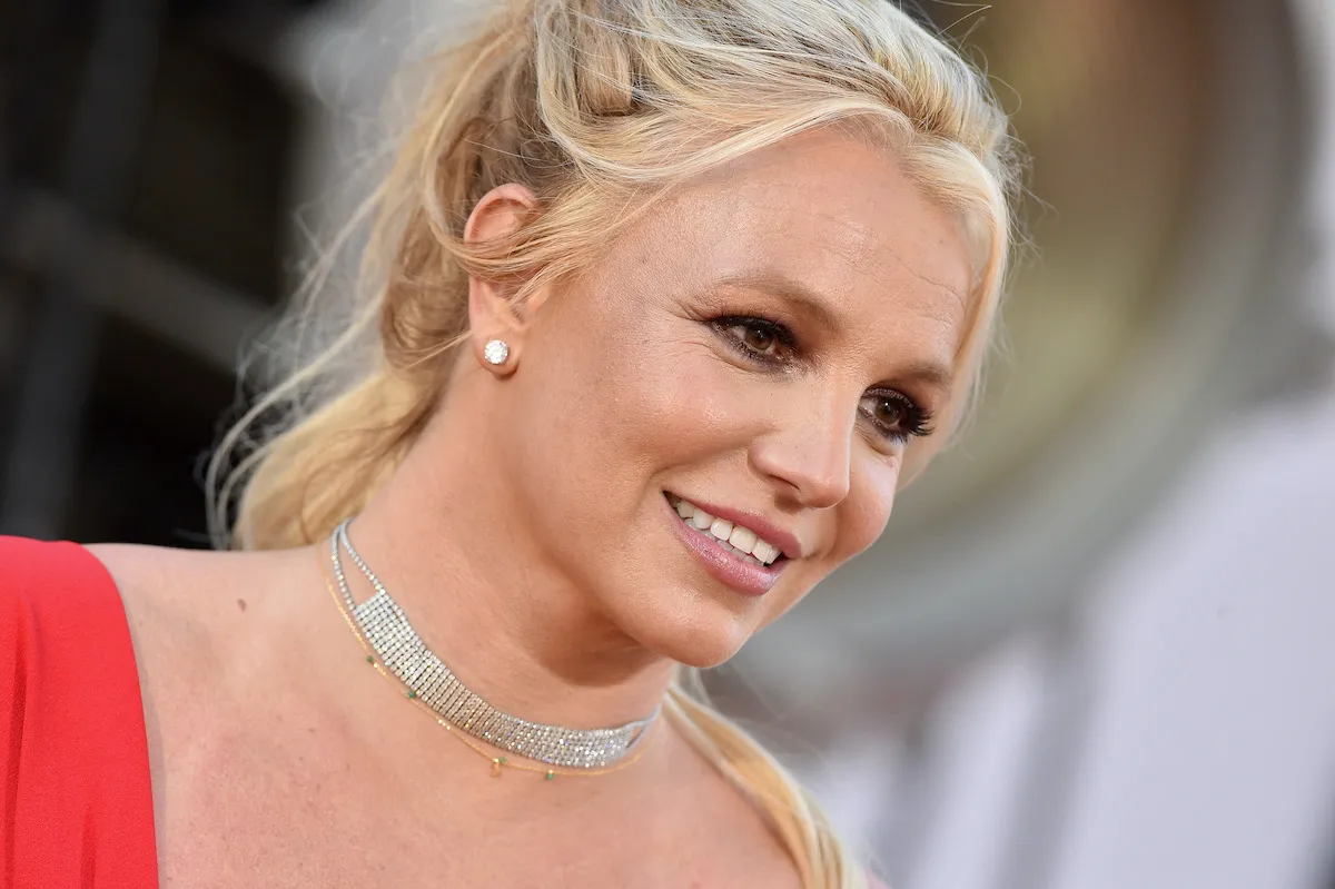 A close-up of Britney Spears smiling