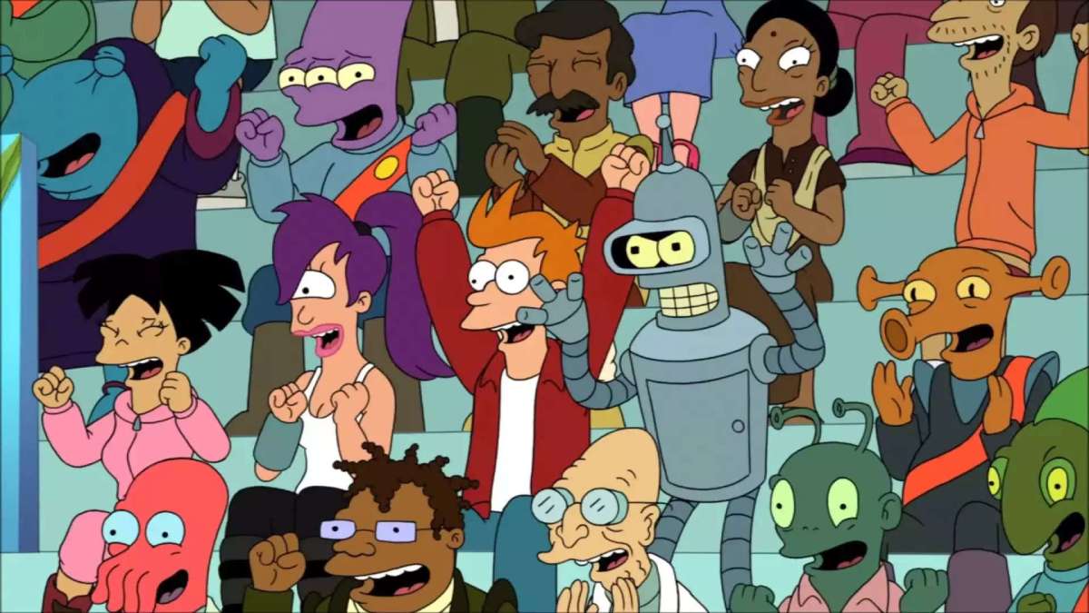 futurama cast celebrating! 