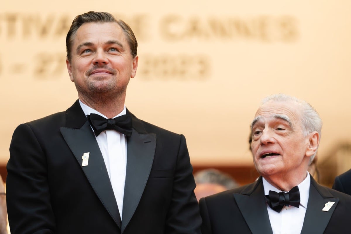 Leonardo DiCaprio, Martin Scorsese attend the "Killers Of The Flower Moon" red carpet during the 76th annual Cannes film festival.