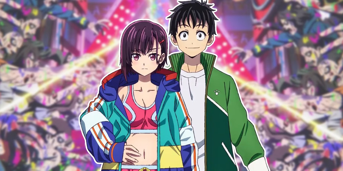 A smiling boy and girl stare at the camera in "Zom 100 Bucket List of the Dead"