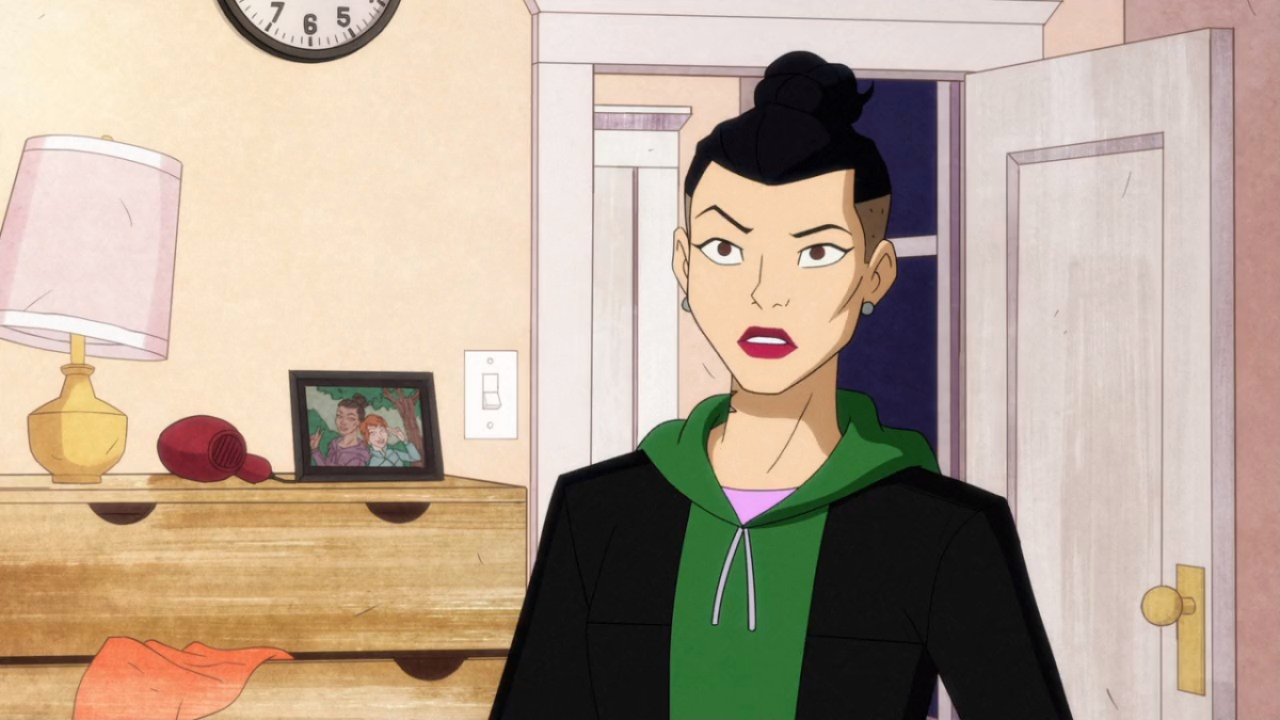 Alysia Yeoh in Barbara's room in 'Harley Quinn,' the animated series
