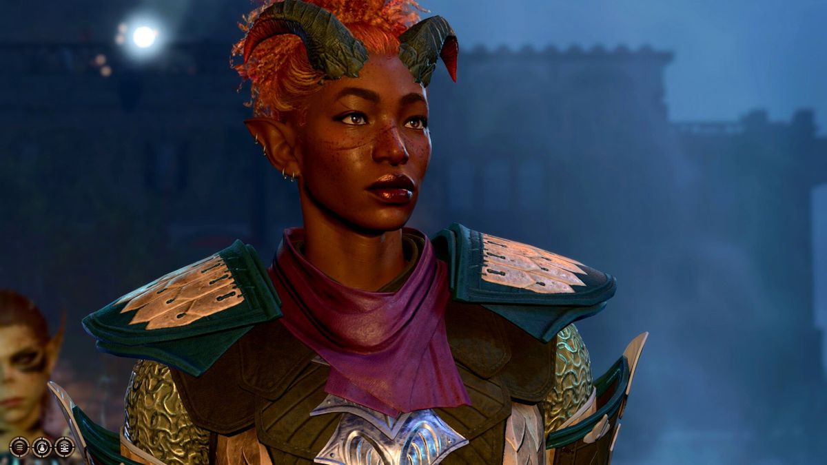 Alyssa (the character name) listening to Halsin's instructions for major Act 2 mission.