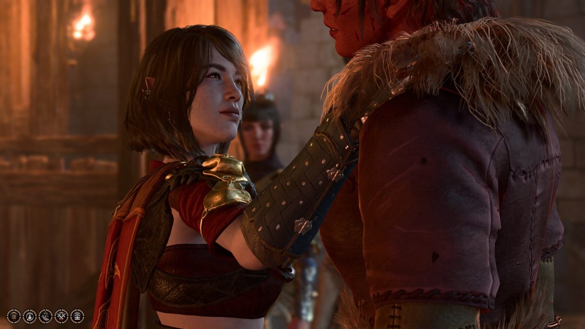 We share a literally touching moment with Karlach.